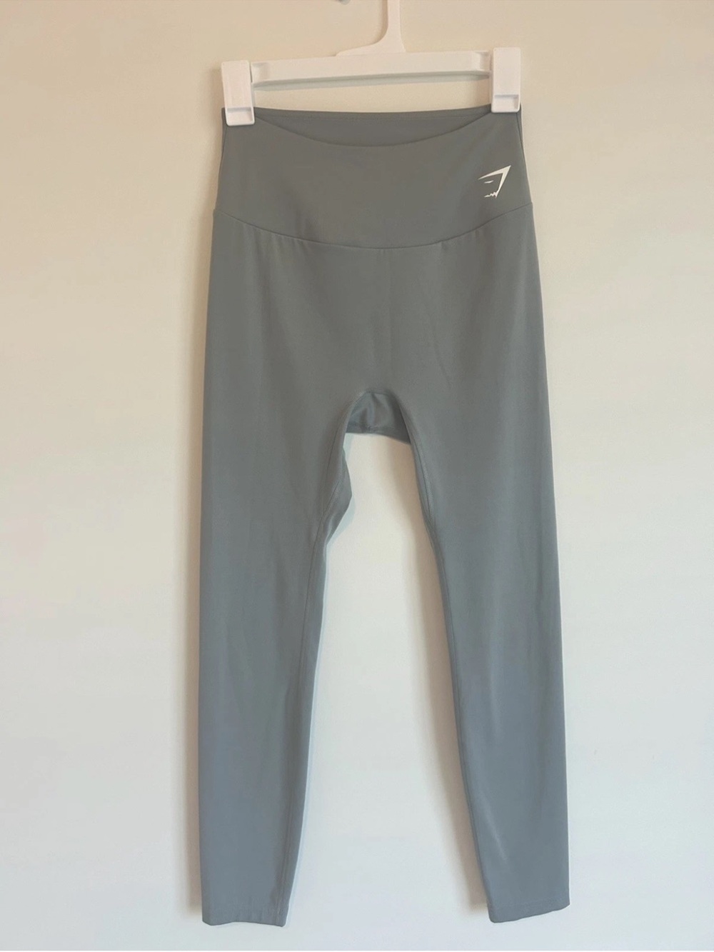 Gymshark Gray Ankle Leggings Women L Elastic Waist Stretch Athleisure